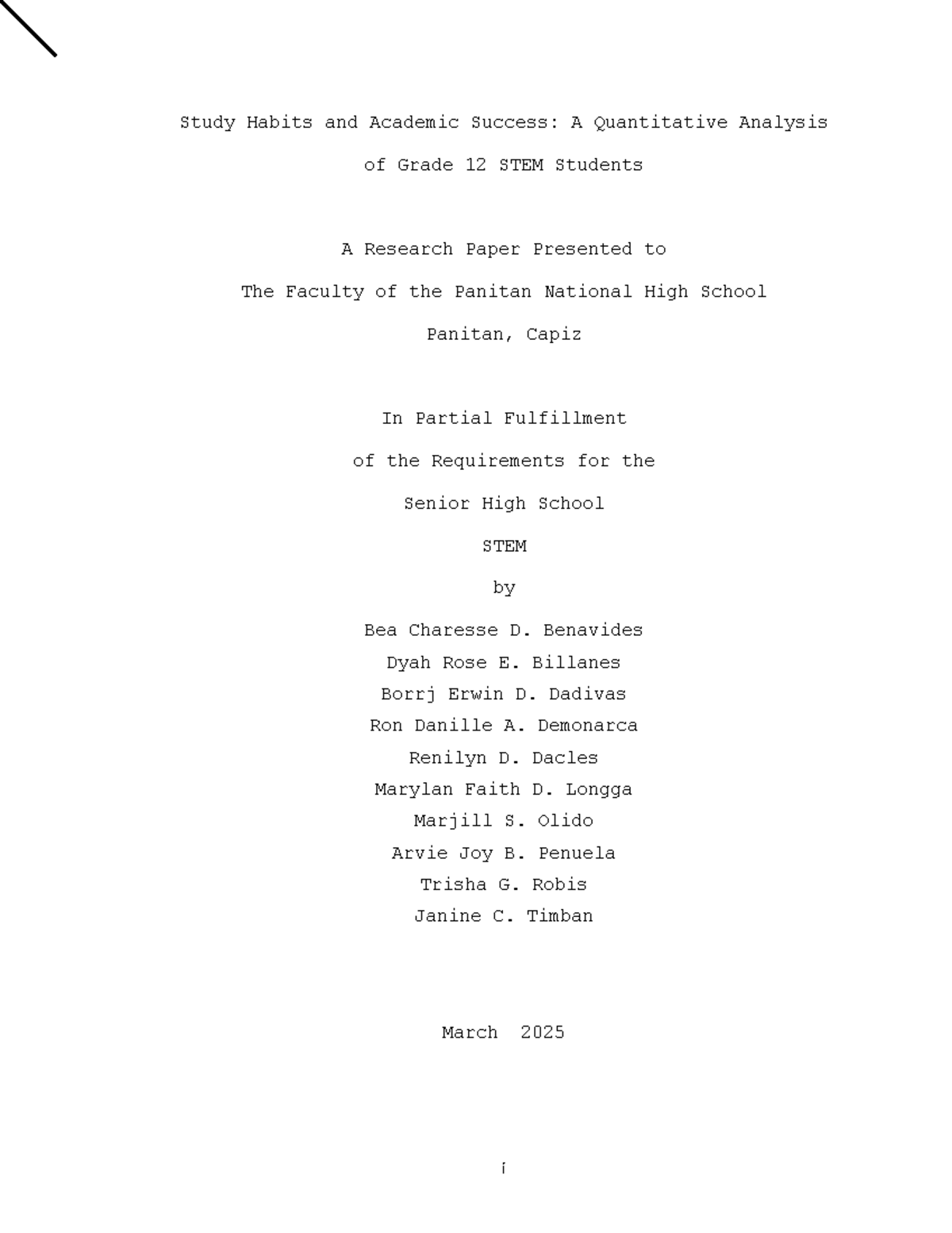 Study Habits and Academic Success: A Quantitative Study of SH STEM ...