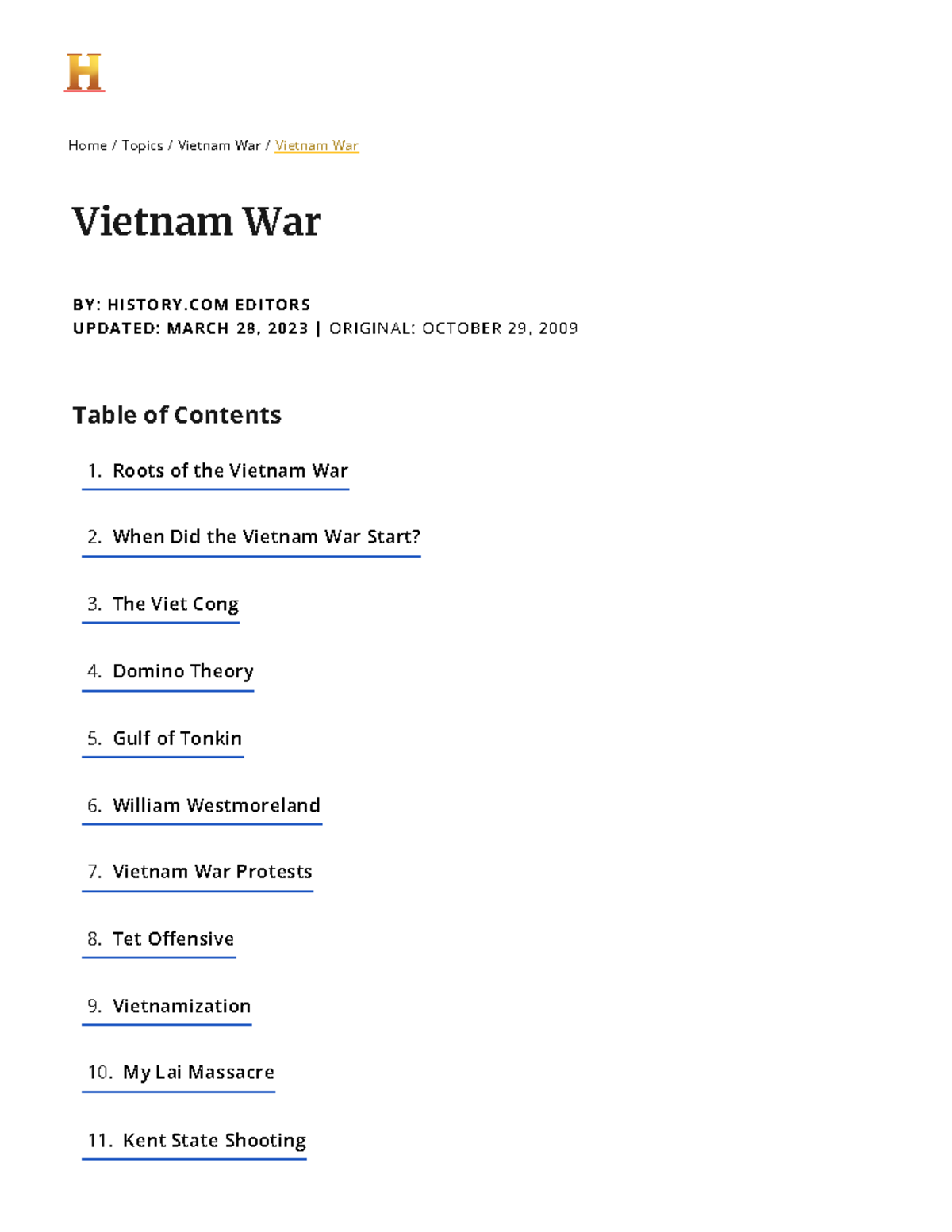Vietnam war essay 2024 - I don't have a description - Table of Contents ...