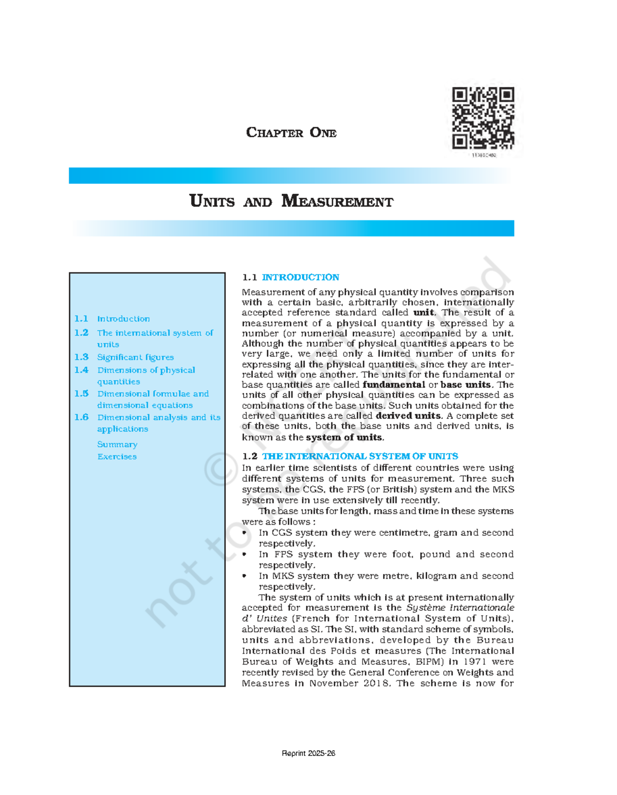 Keph101 - Chapter 1: Units and Measurement Overview and Analysis - Studocu