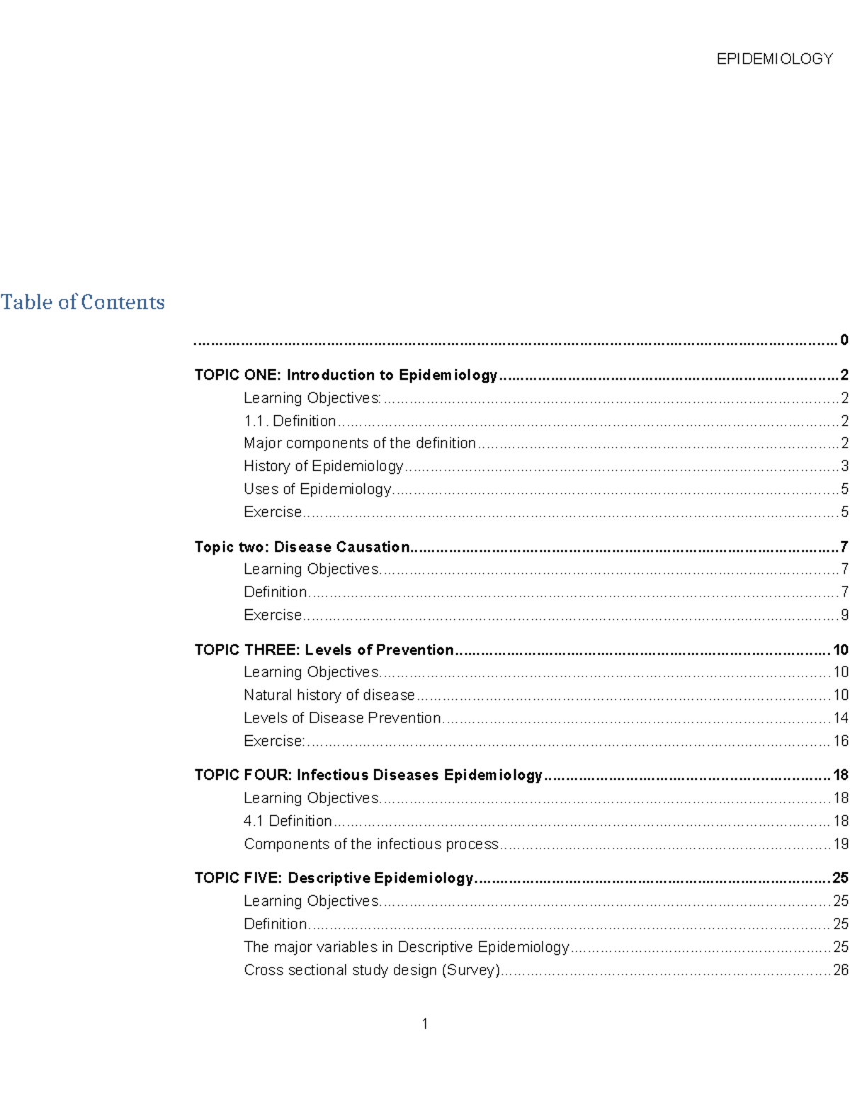 Epidemiology Lecture Notes: Understanding Disease and Prevention - Studocu