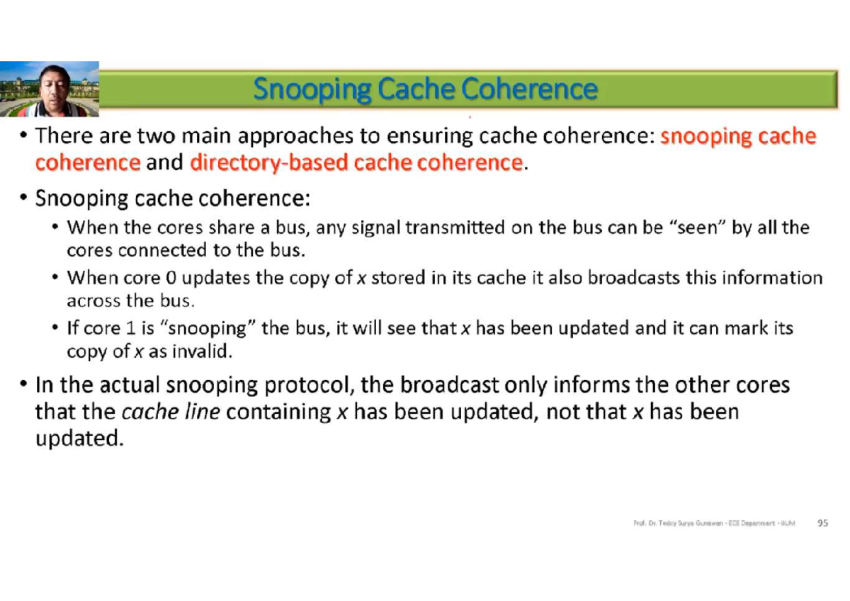 Parallel Computing: Snooping Cache Coherence (Ch 2, P 5) Notes - Studocu