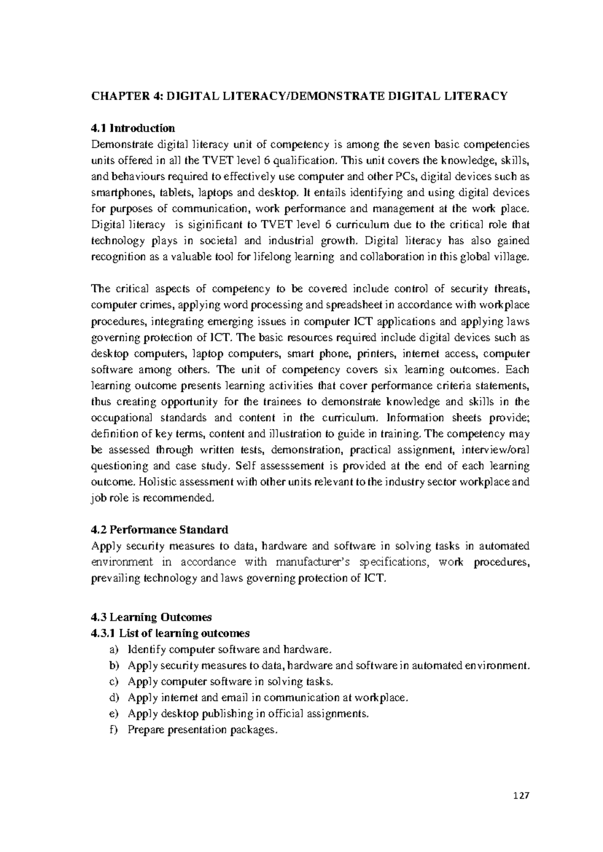 CHAPTER 4: DIGITAL LITERACY - Key Concepts and Learning Outcomes - Studocu