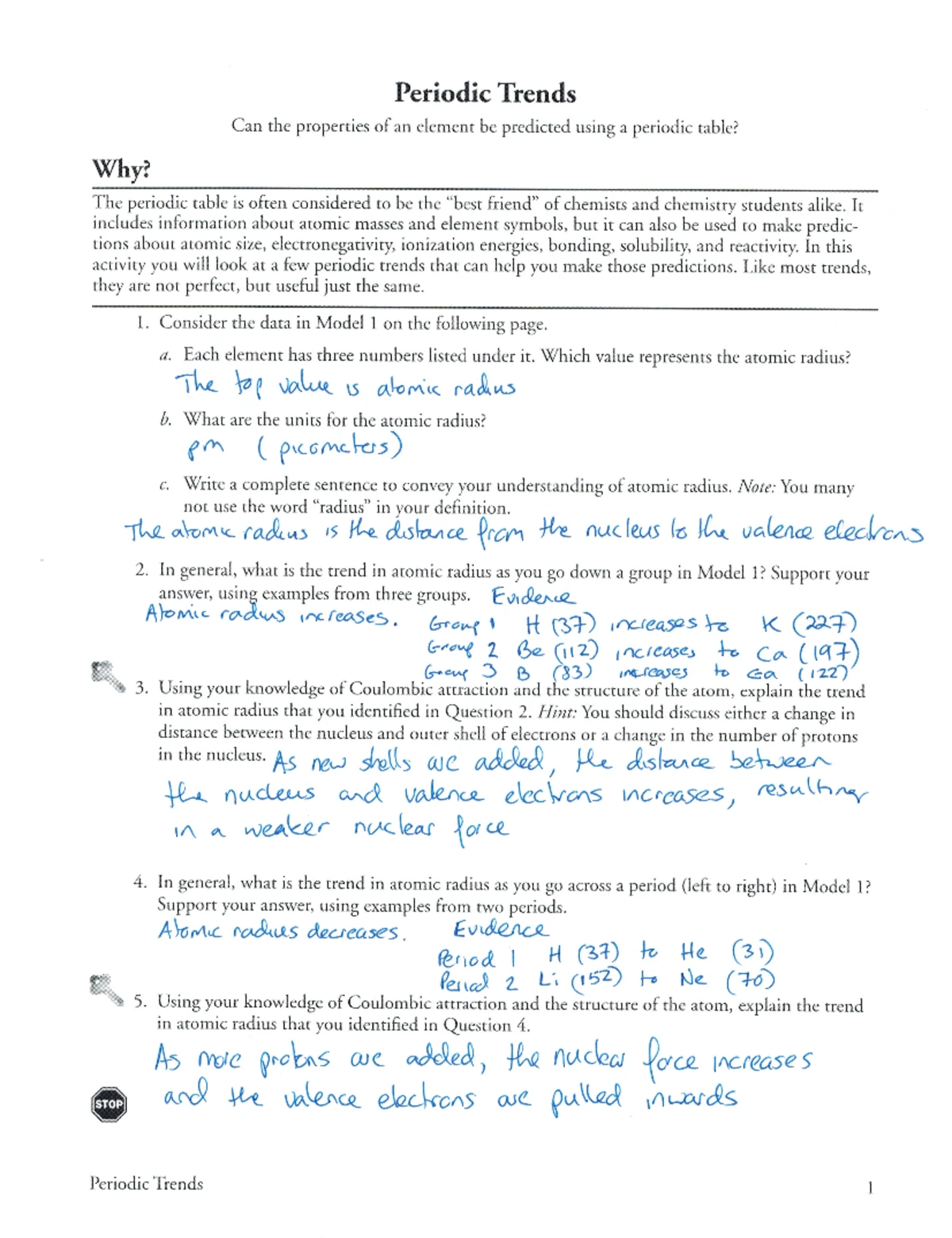 Chemistry 101: Balancing Chemical Equations Worksheet 1 Answers - Studocu