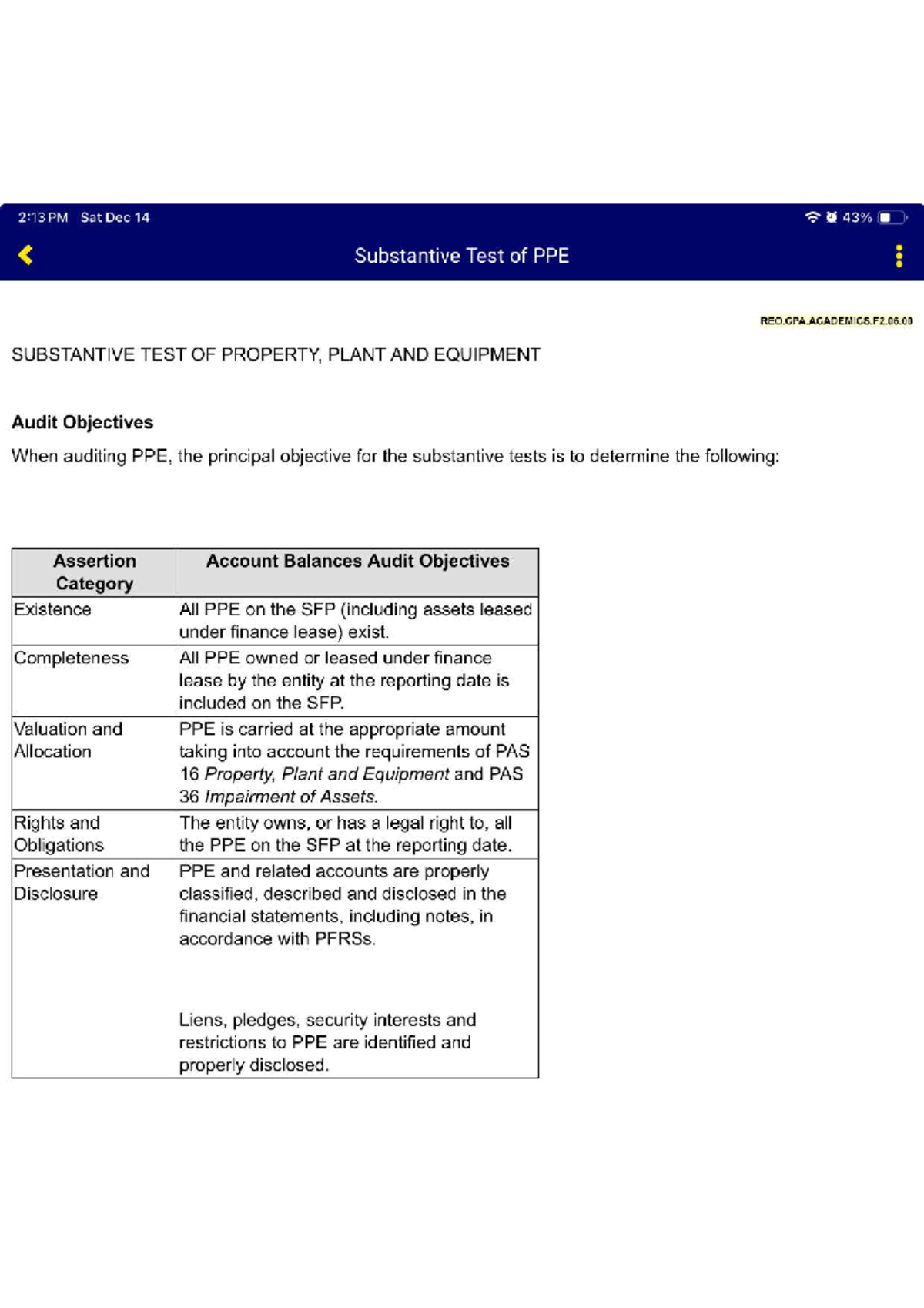Substative test of ppe - Substantive - 2:13 PM Sat Dec 14 Substantive ...