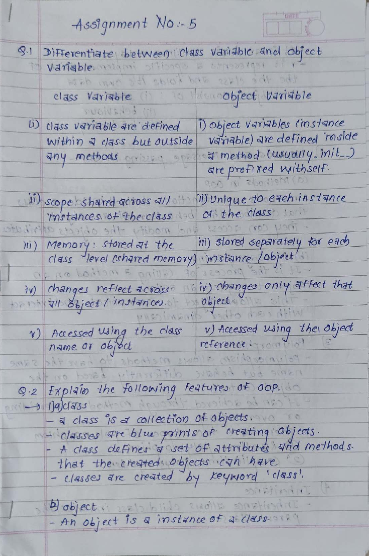 Assignment 5: Understanding Class Variables and Object-Oriented ...