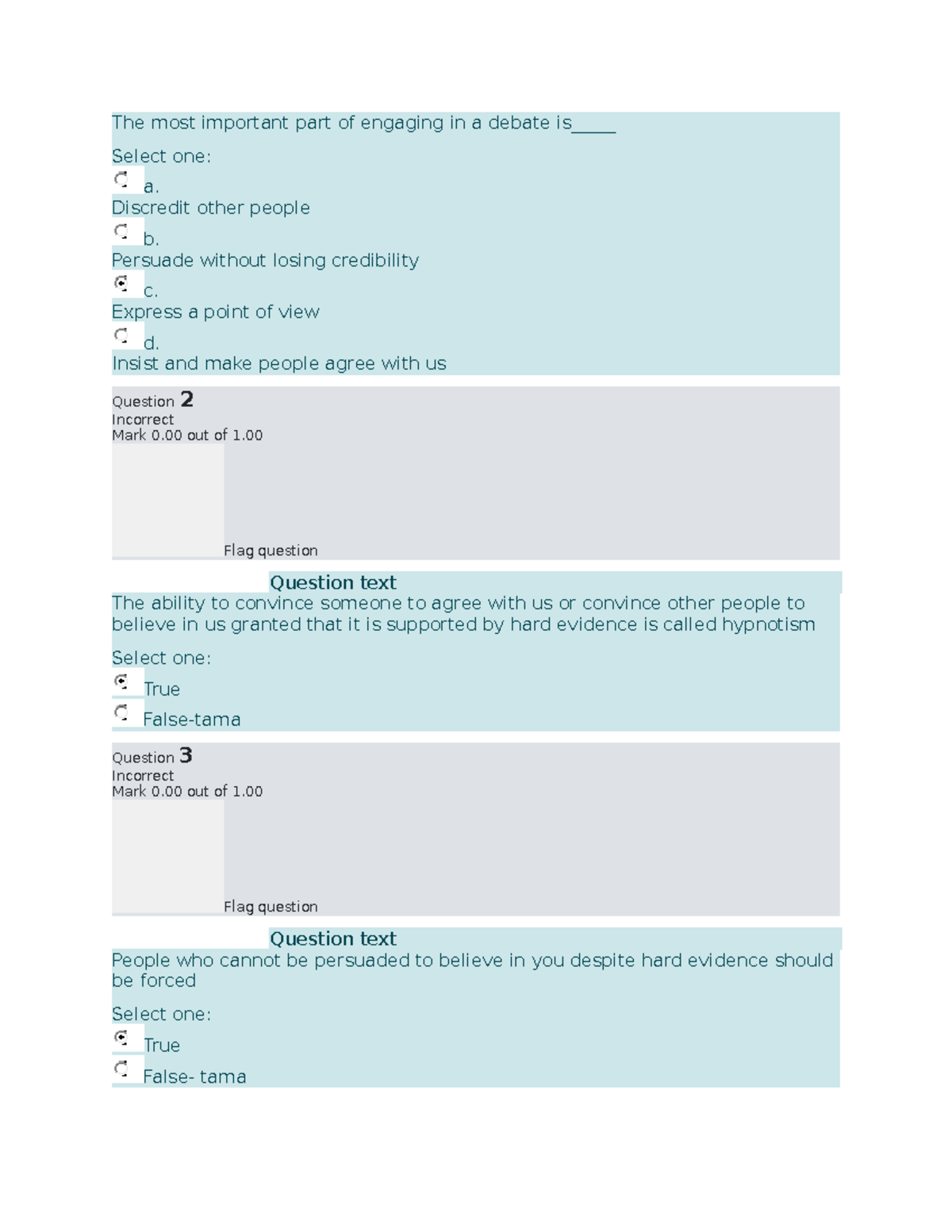 Purposive Communication Quiz Questions and Answers - Studocu