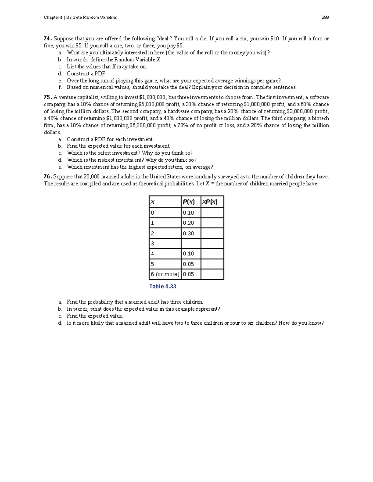 Chapter 4: Discrete Random Variables - Introductory Statistics (Part ...