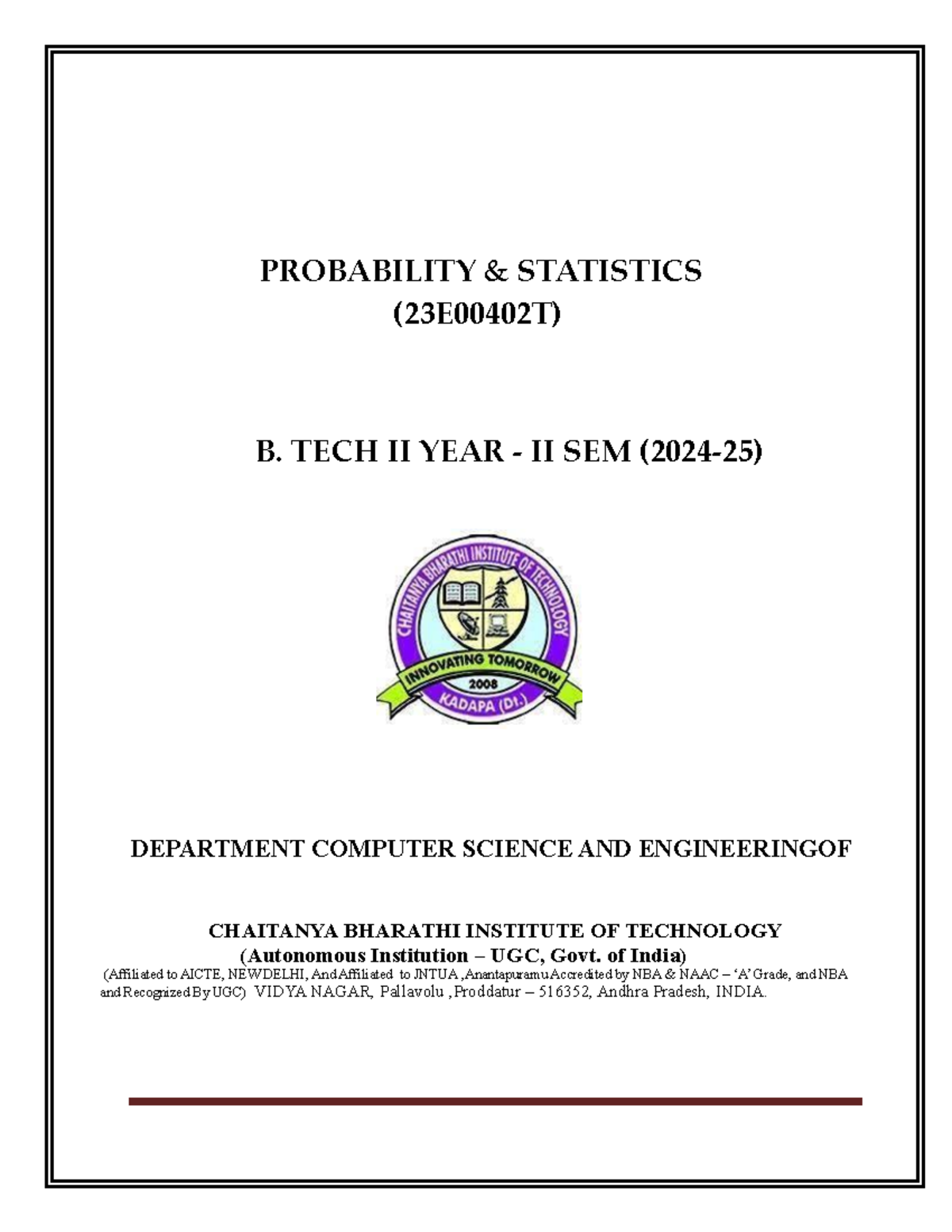 Ps format 2 - probability - computer oriented statistical methods ...