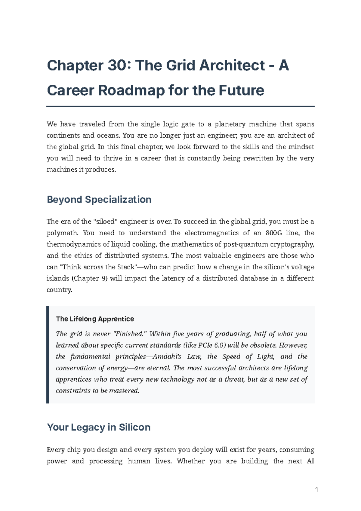 Chapter 30: The Grid Architect - Future Career Insights - Studocu
