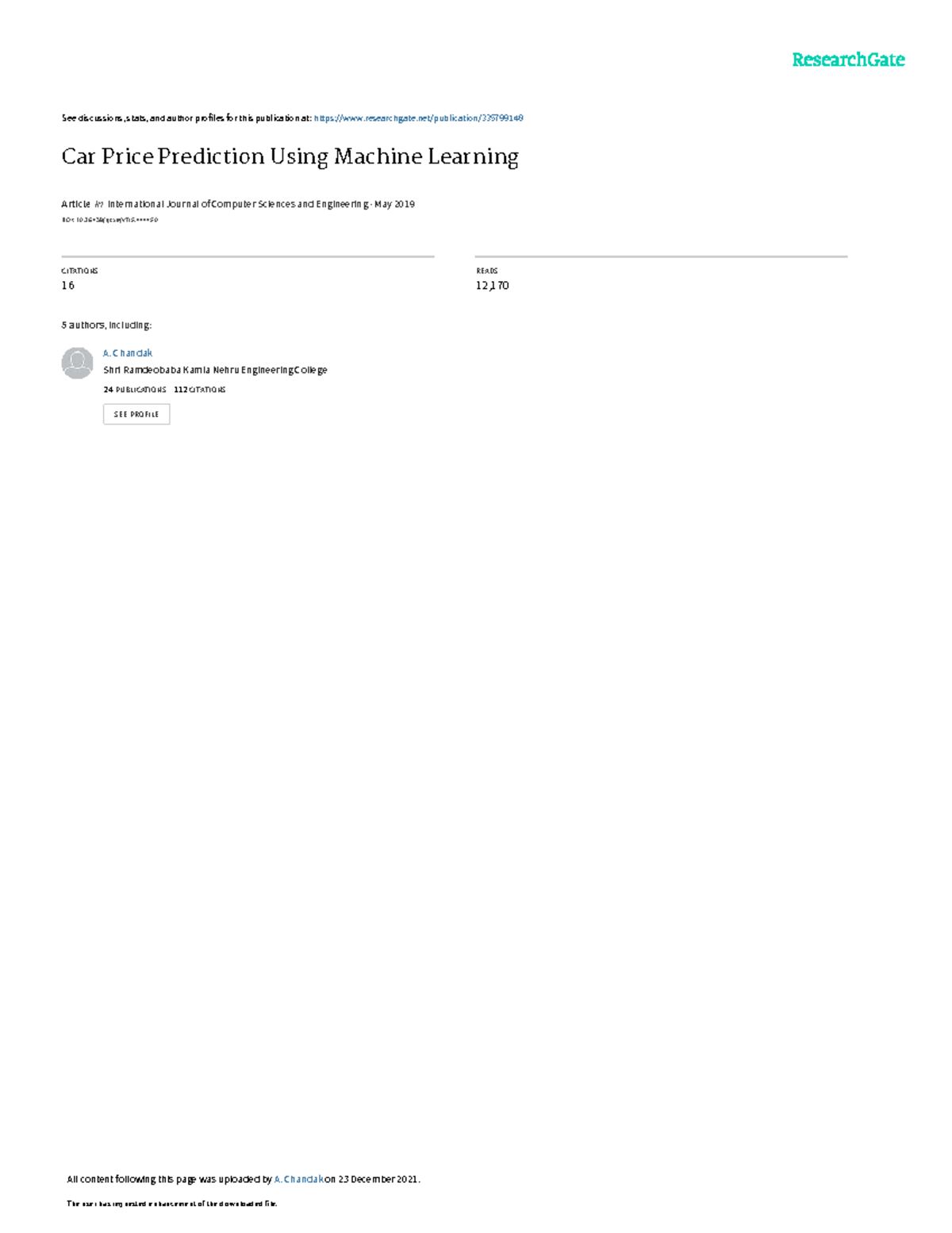 Car Price Prediction using ML: An Analysis of Regression Techniques ...