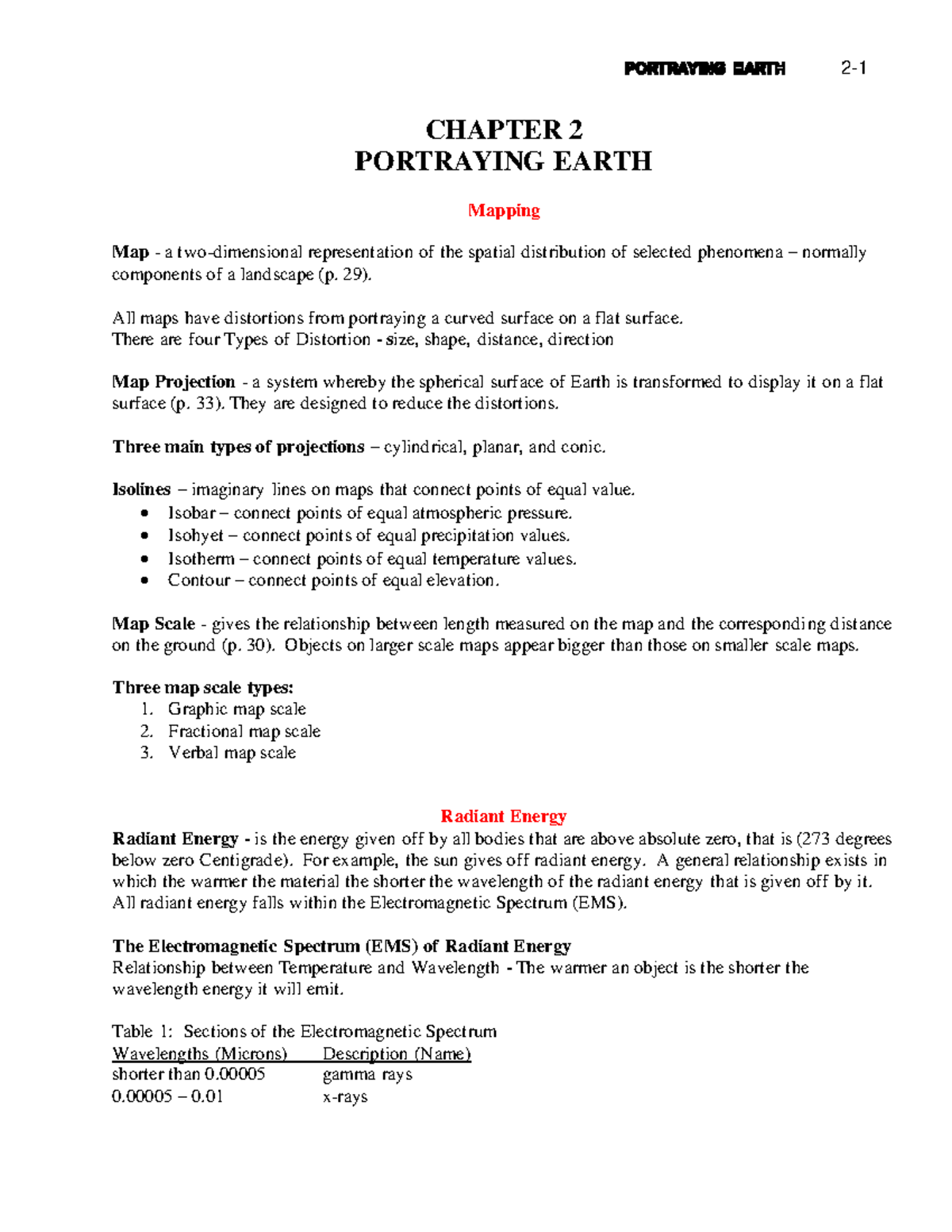 CHAPTER 2: Electromagnetic Spectrum & Remote Sensing Overview - Studocu