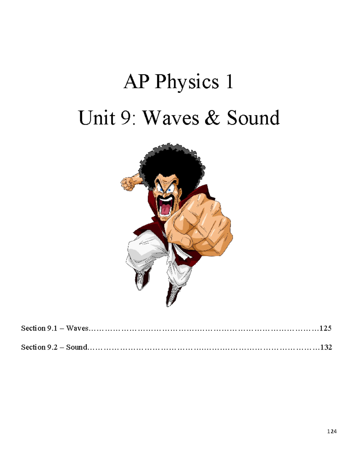 Waves Notes - asd - AP Physics 1 Unit 9: Waves Sound Section 9 Waves ...