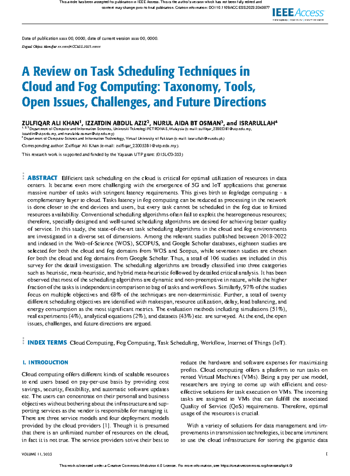 A Review on Task Scheduling Techniques in Cloud and Fog Computing ...