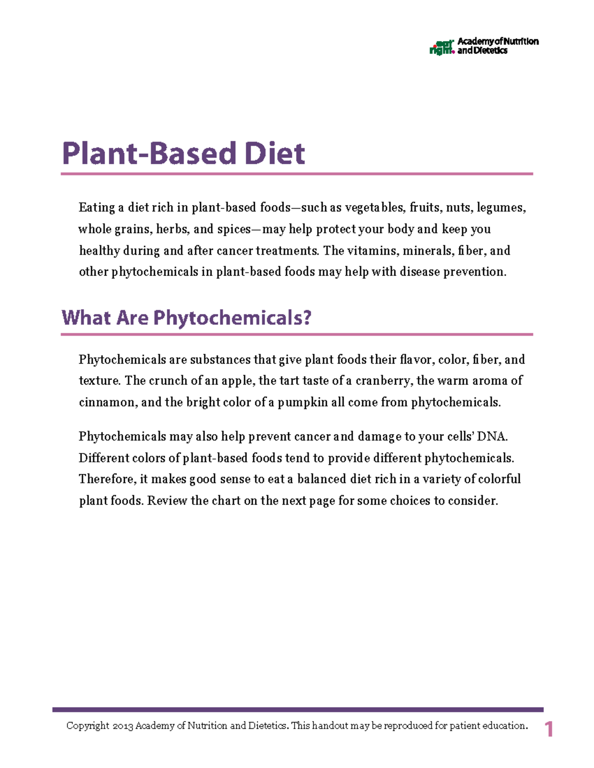 Plant-Based Diet Benefits for Cancer Patients: Nutrition Guidance - Studocu