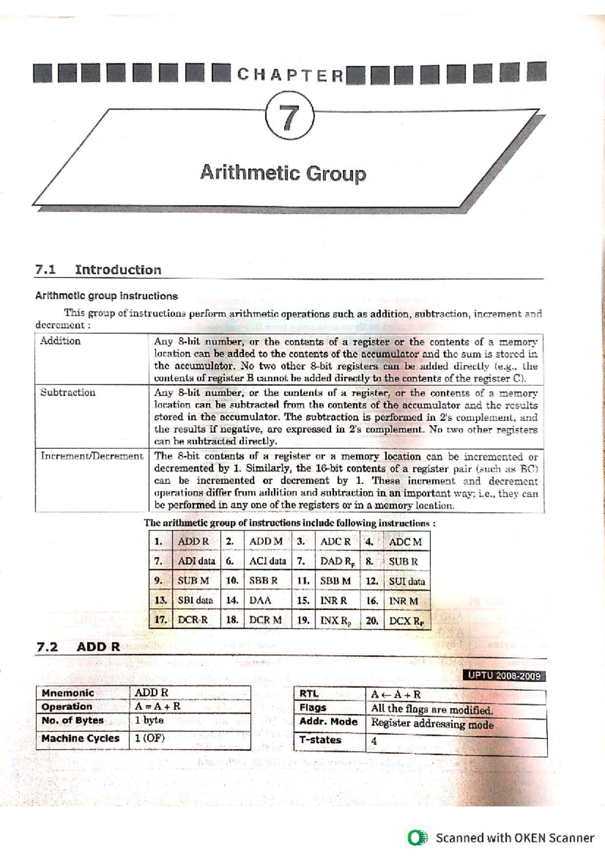 Arithmetic Instructions in 8085 Microprocessors (UPTU) - Chapter 7 ...