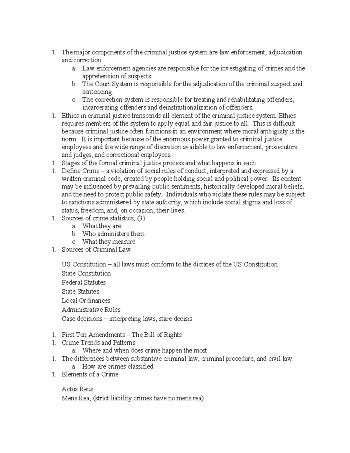 Criminal Justice System Overview: Key Concepts & Ethics in CJS - Studocu