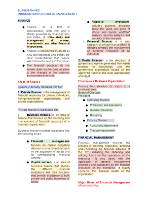 M3 BUSINESS FINANCE: REVIEW OF FINANCIAL STATEMENTS & ANALYSIS - Studocu