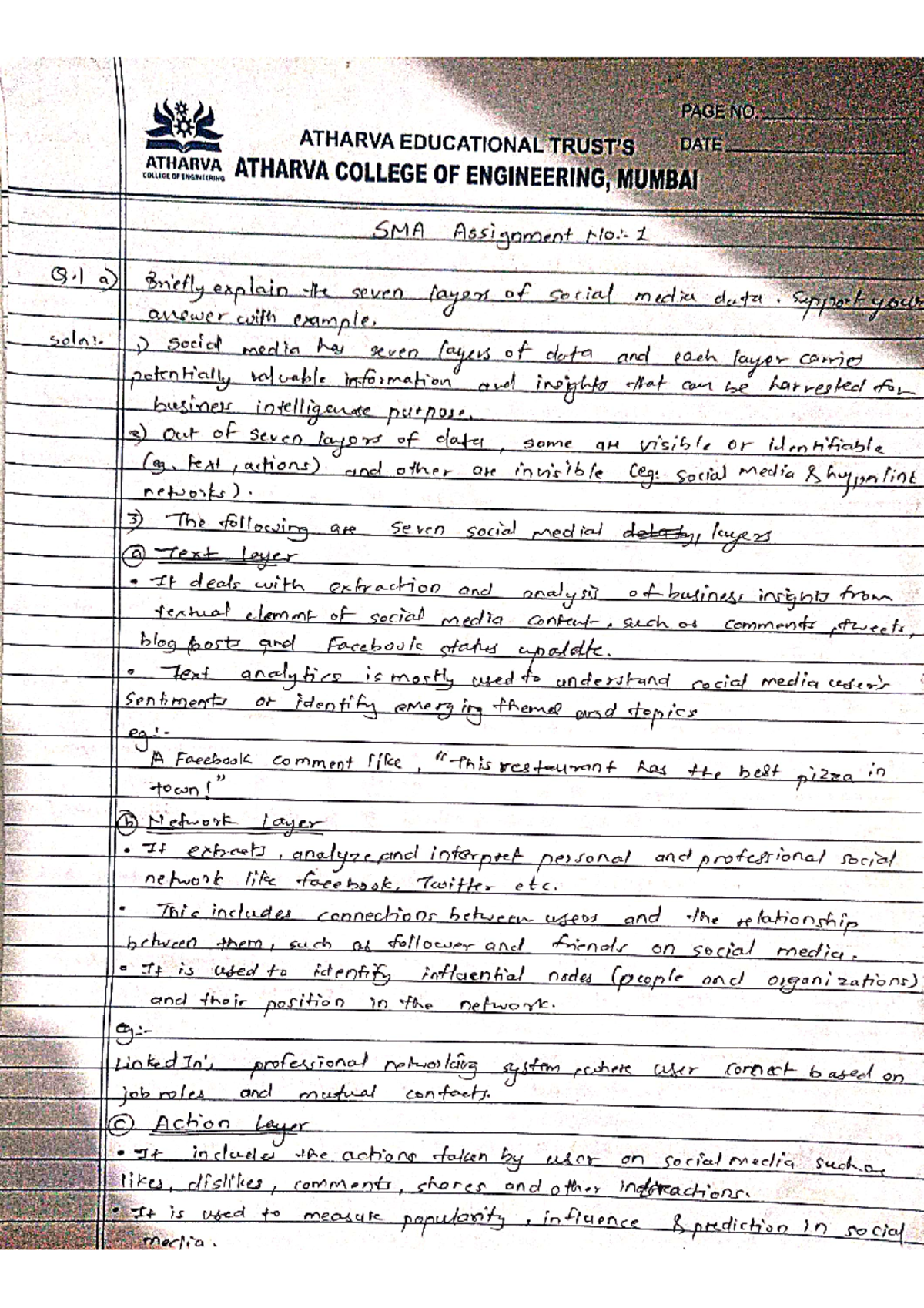 SMA Assignment 1: Exploring the Seven Layers of Social Media Data - Studocu