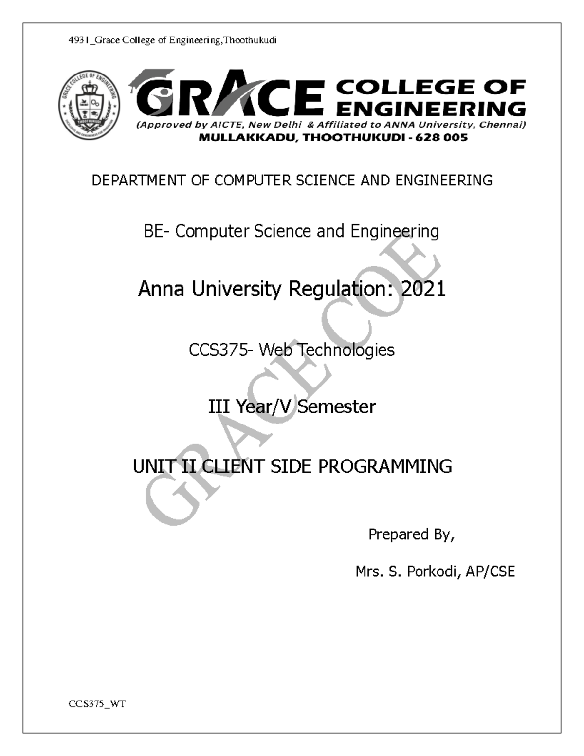 V CSE CCS375 WT QB Unit2 - QUESTION BANK FOR UNIT 2 IN WEN TECHNOLOGIES ...