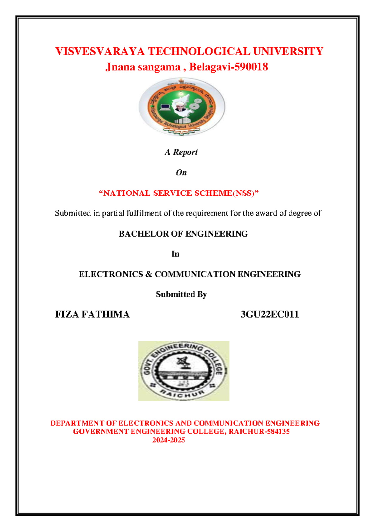 NSS - Community Engagement & Water Management Initiatives Report - Studocu