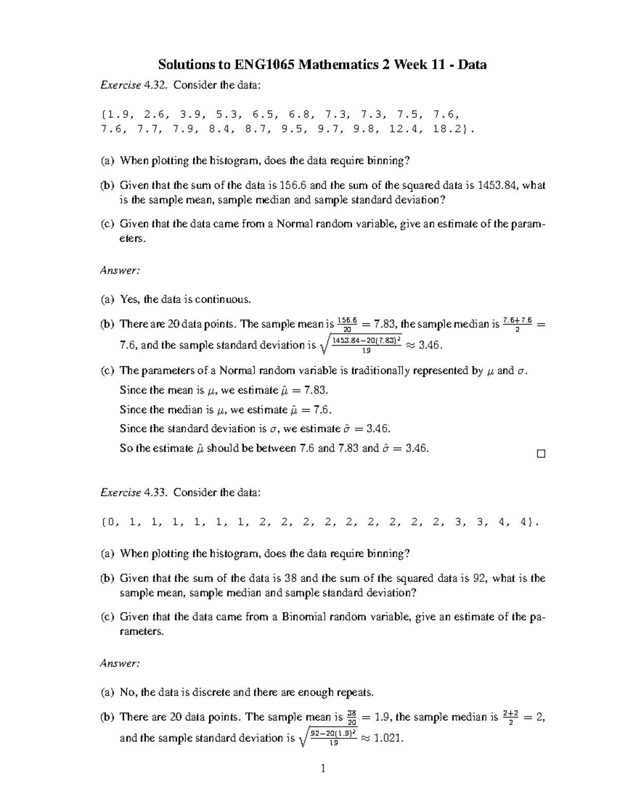 Mathematics 2 (ENG1065) Semester 2 Exam Paper - Year 1 - Studocu