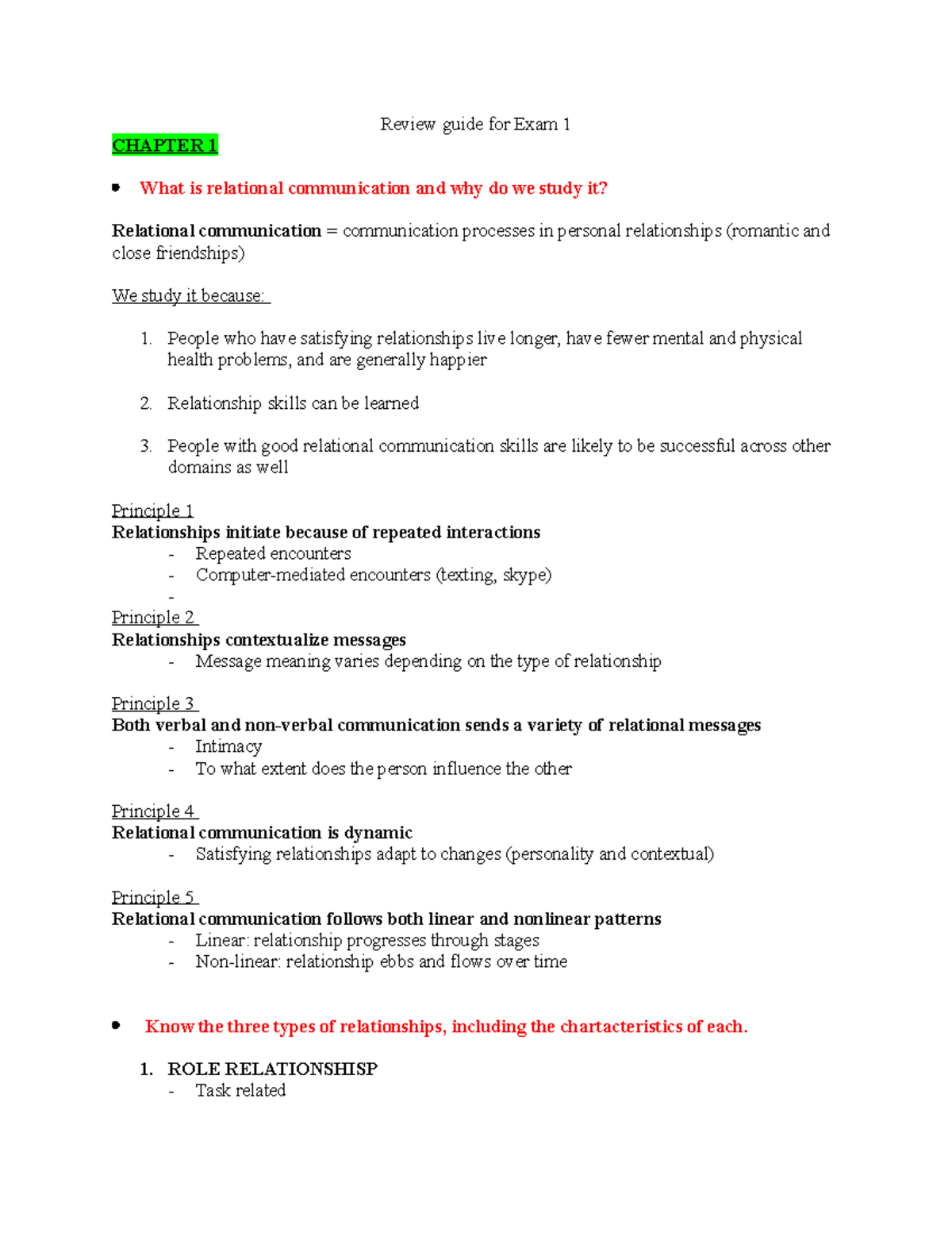 Sex & Relationships Exam 1 Review Guide: Key Concepts & Principles ...