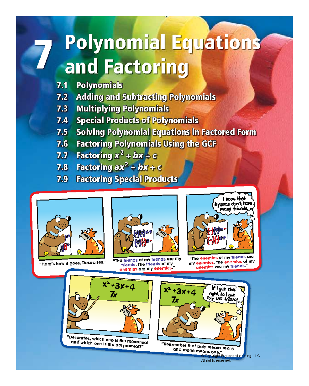 Polynomial Equations and Factoring - MSCC_ALG1 Chapter 7 Notes ...