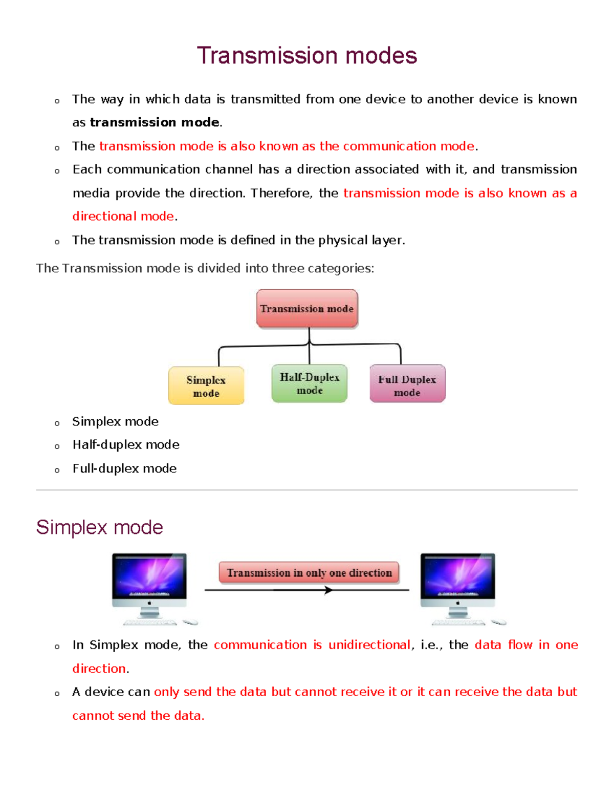 3. Transmission Modes: Simplex, Half-Duplex, and Full-Duplex Explained ...