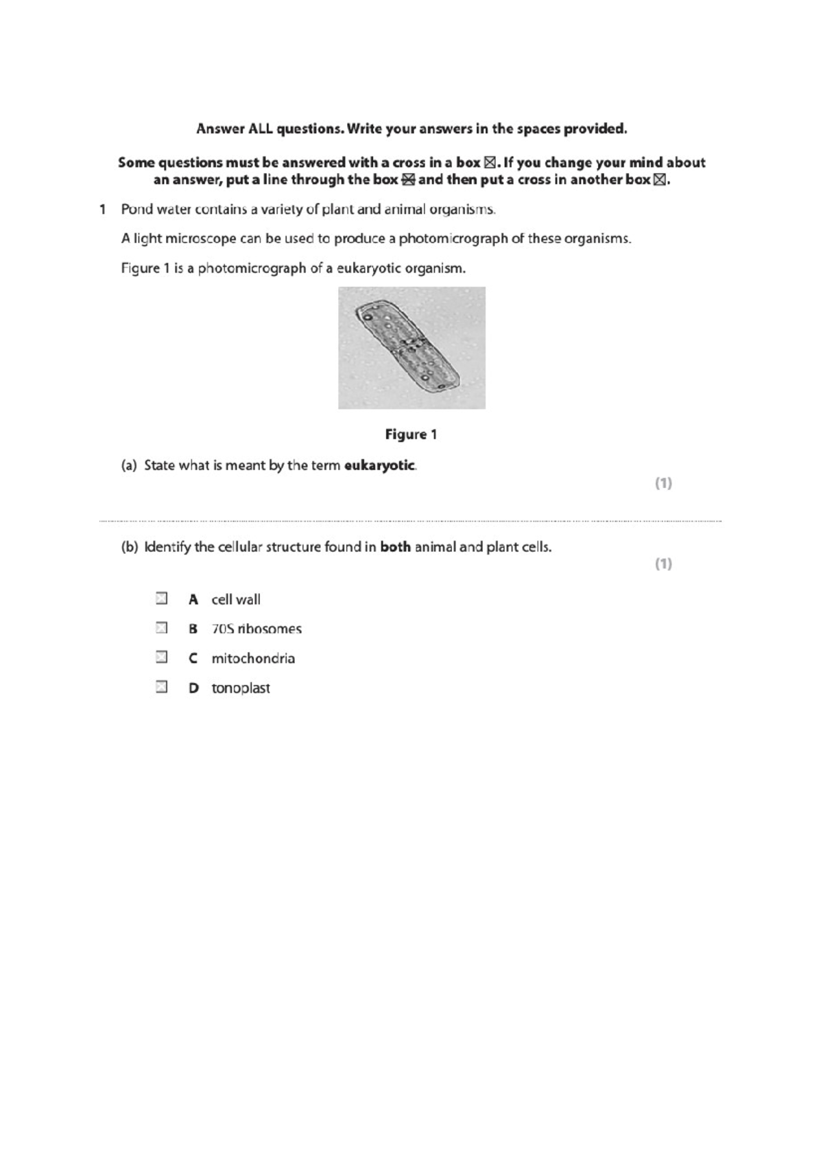 Applied science exam paper - biology - Answer ALL questions. Write your ...
