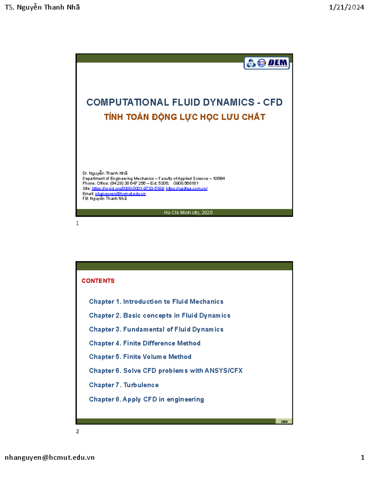 CFD EM C5 Lecture Notes: Finite Volume Method in Fluid Dynamics - Studocu