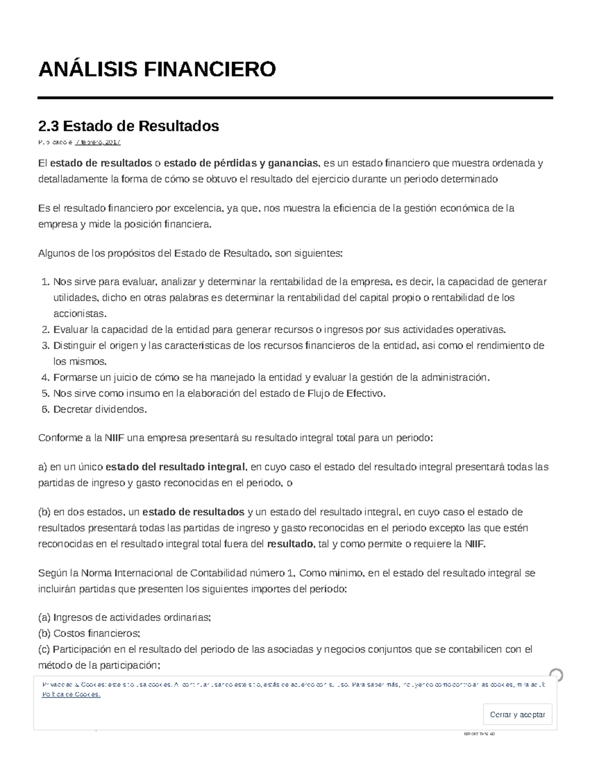 Guía de Estudio: Estado de Resultados para Trabajo en Contabilidad ...