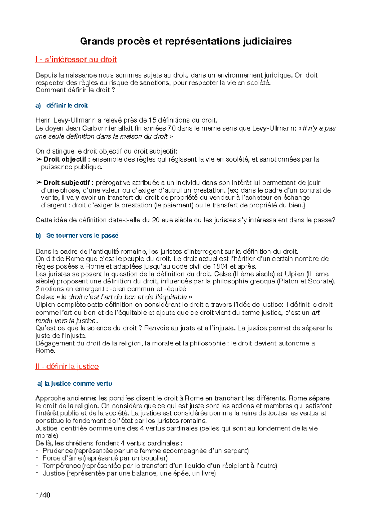 Grands Procès et Représentations Judiciaires 2: Définitions et ...