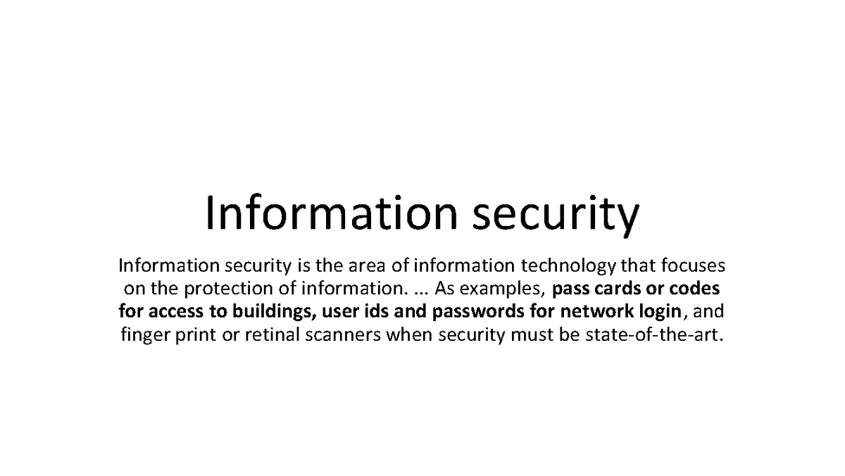 Unit 1: Fundamental Info Security Concepts & Models Overview - Studocu