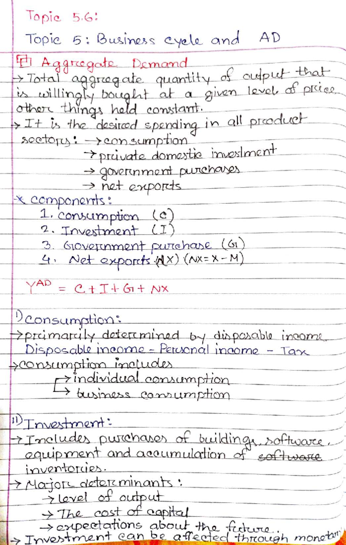 F-208: Business Cycle and Aggregate Demand Overview - Studocu