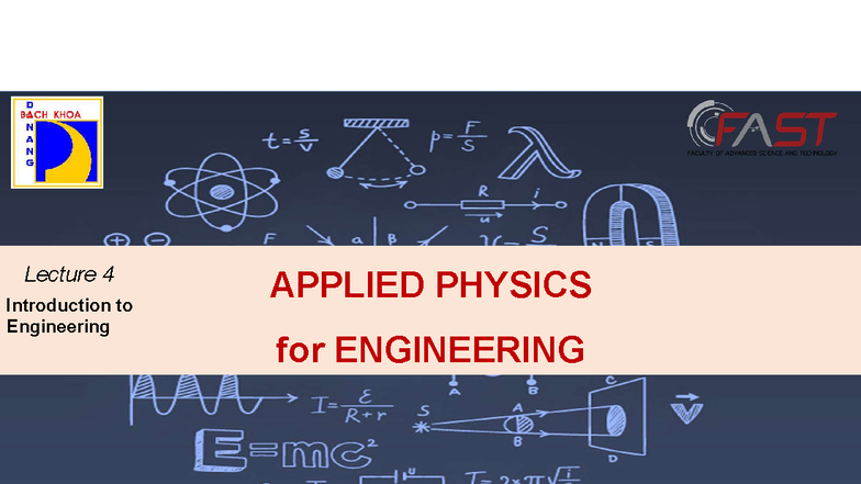 Chapter 04: Physics in Engineering (24ECE) Lecture Notes - Studocu