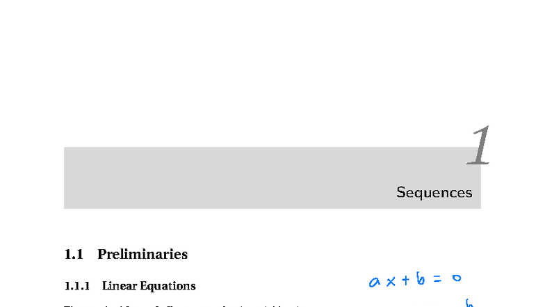 MA1301 Lecture Notes: Chapter 1 - Sequences and Equations - Studocu