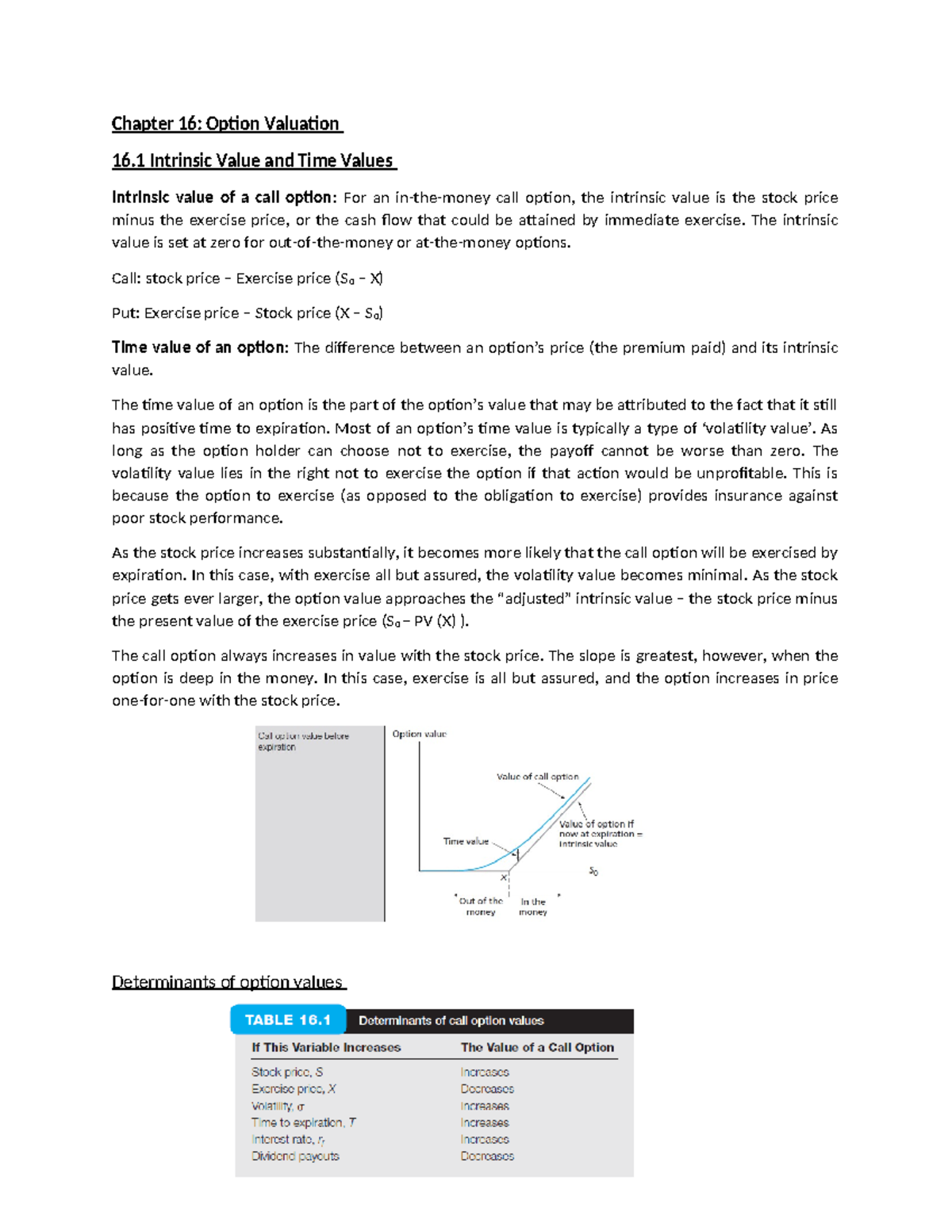 Chapter 16 - Option Valuation - Chapter 16: Option Valuation 16 ...