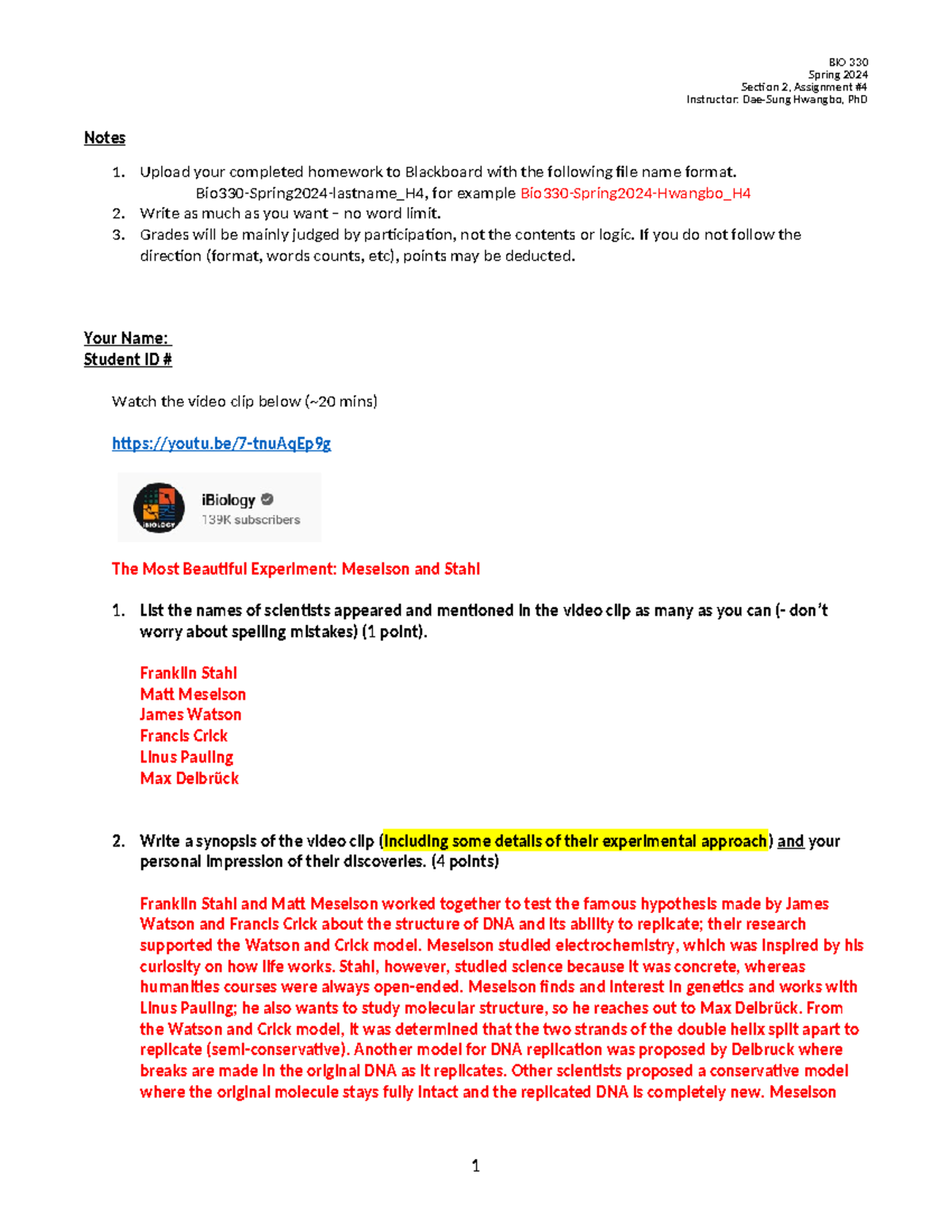 HW 4-Bio330-2024-Hwangbo-5pts - BIO 330 Spring 2024 Section 2 ...