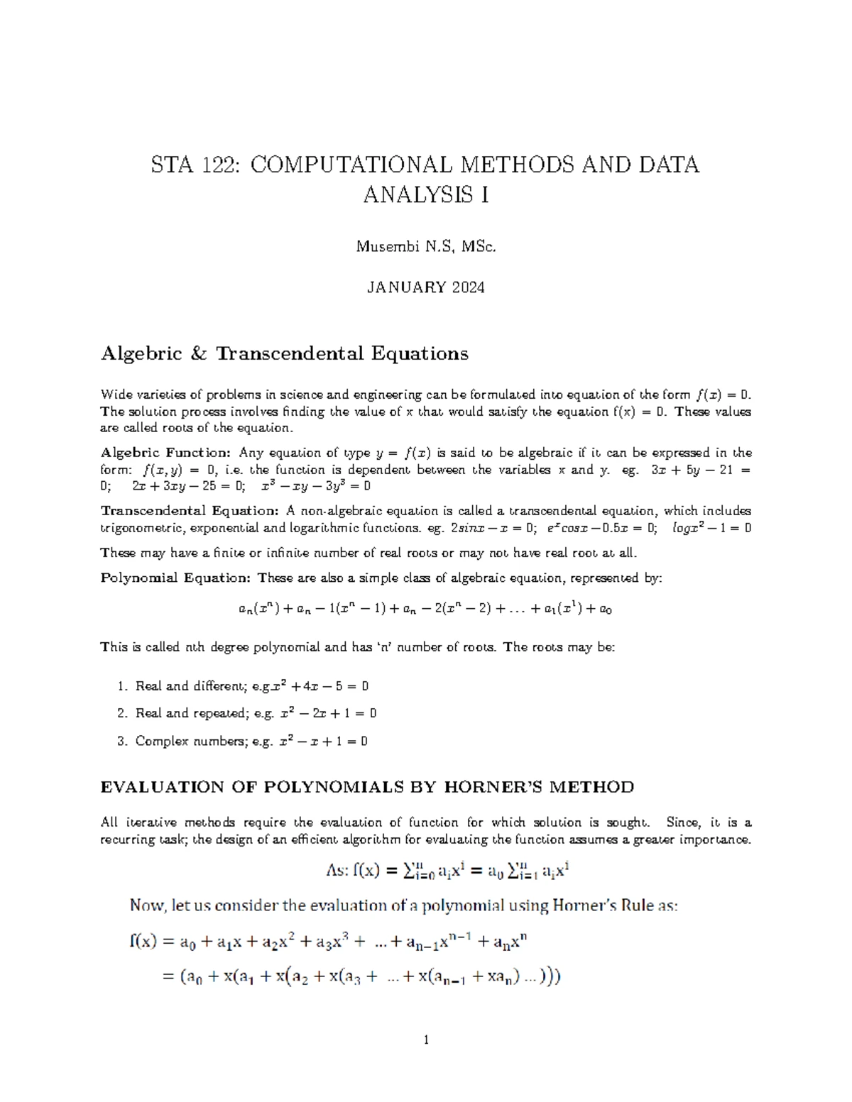 STA 122: Week 1 - Introduction to Number Systems and Their Types - Studocu