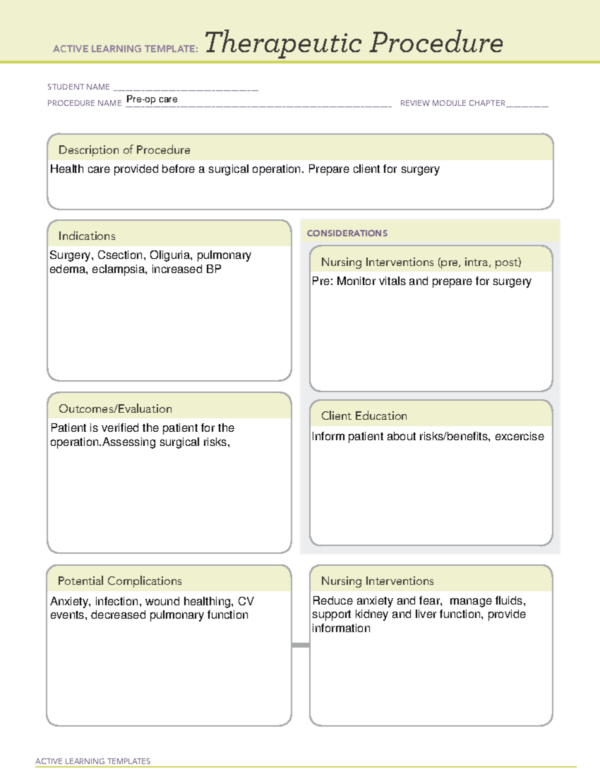 Therapeutic procedure restricted - NURS8022 - ACTIVE LEARNING TEMPLATES ...