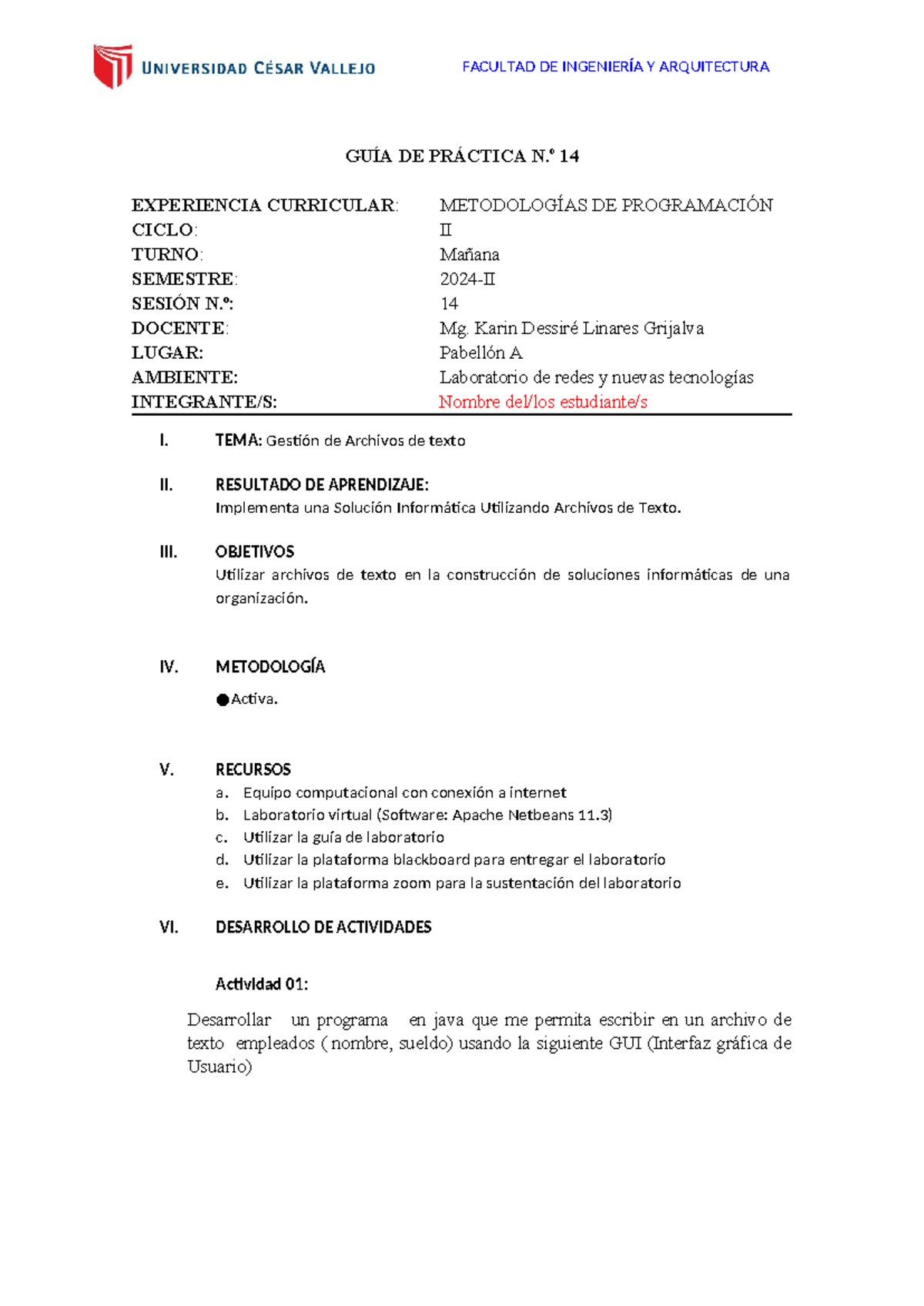 Pract 14 ARCH Texto - gjdfghgfxhxhfghh - FACULTAD DE INGENIERÍA Y ...