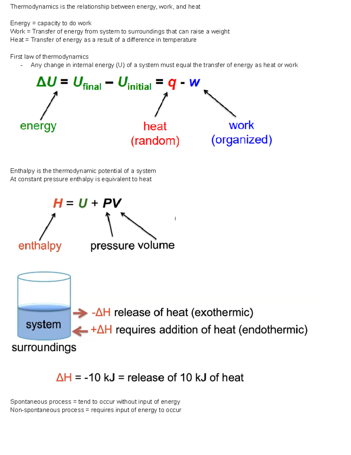 Lecture 1: Introduction to Thermodynamics Concepts and Laws - Studocu