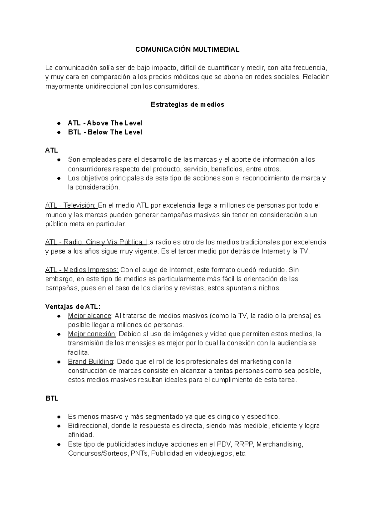 Apuntes de Comunicación Multimedial - Clases Iniciales - Studocu