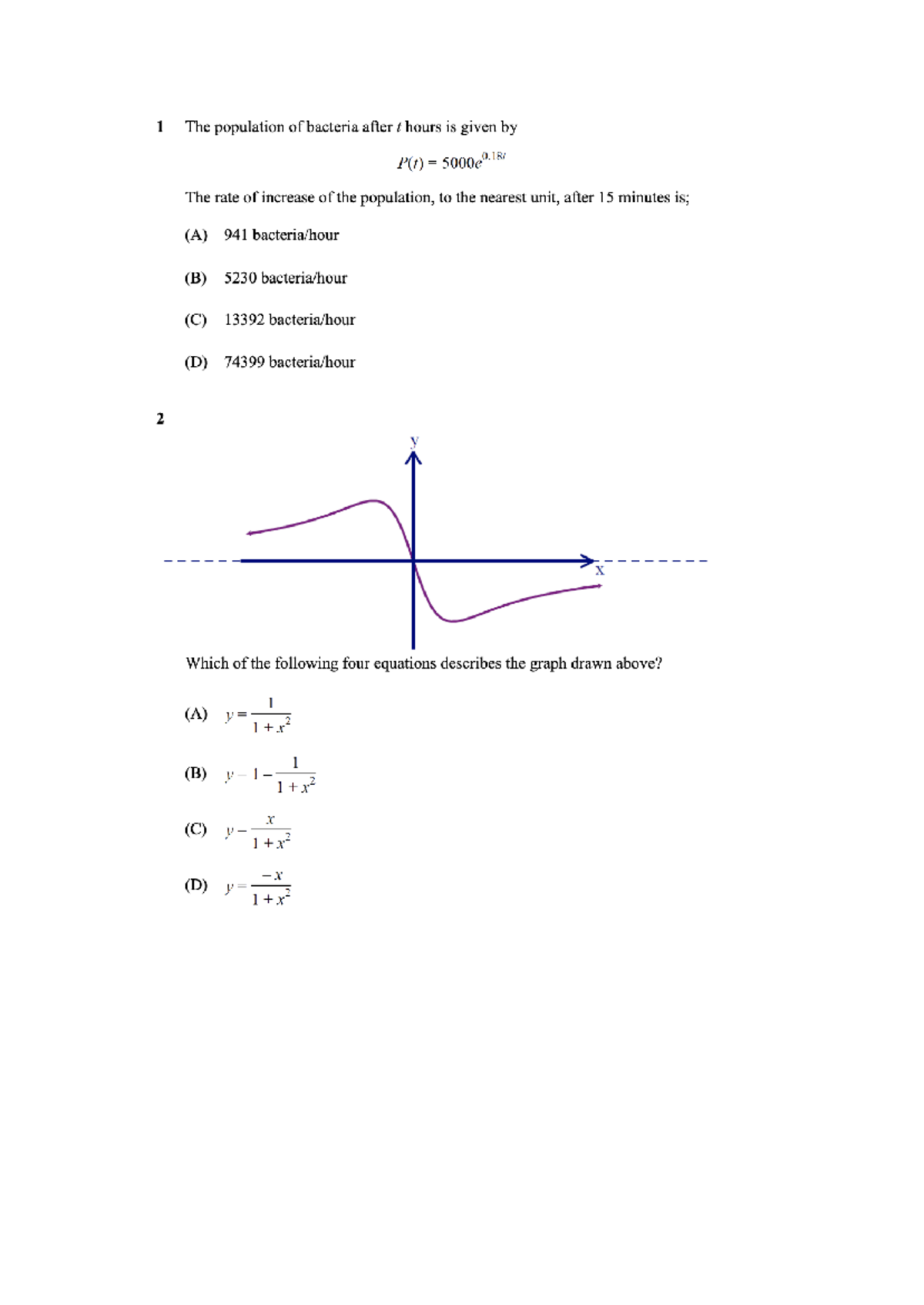 Midterm Exam - Math 101: Bacteria Growth, Graphs & Polynomials - Studocu