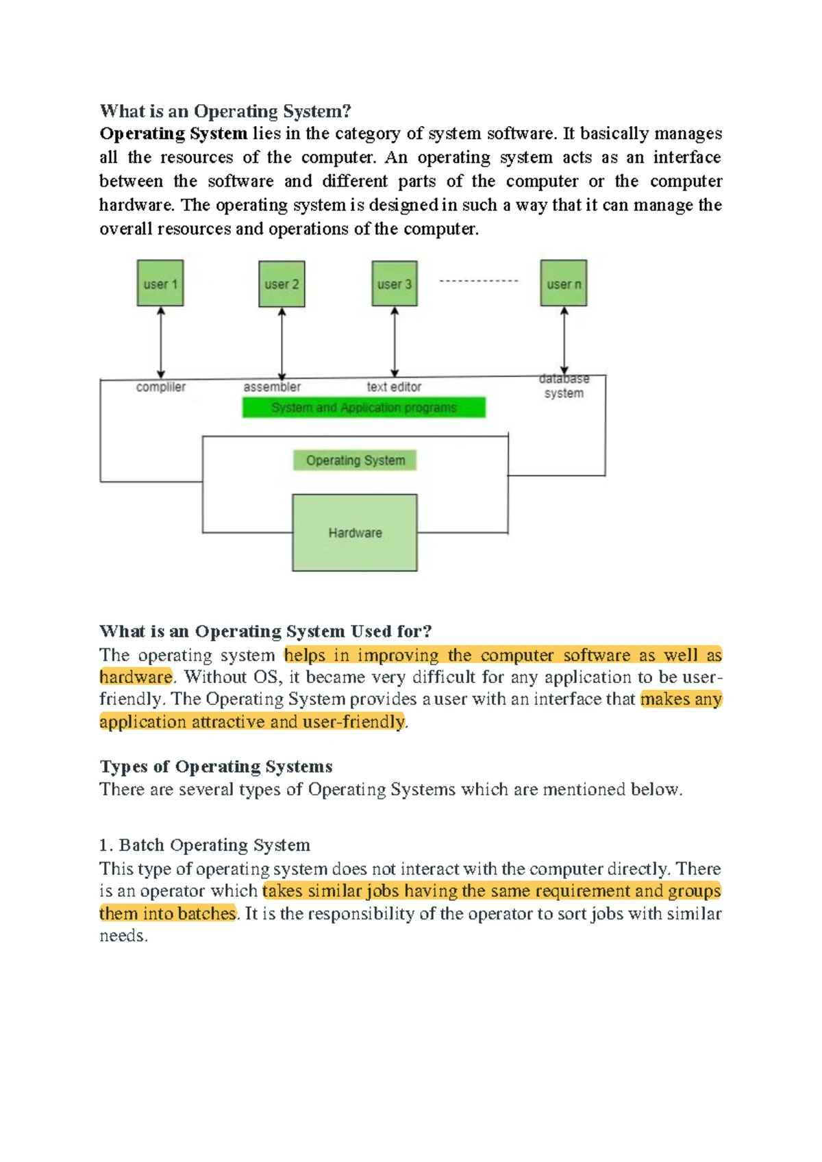 OSM101: Comprehensive Notes on Operating Systems and Their Functions ...