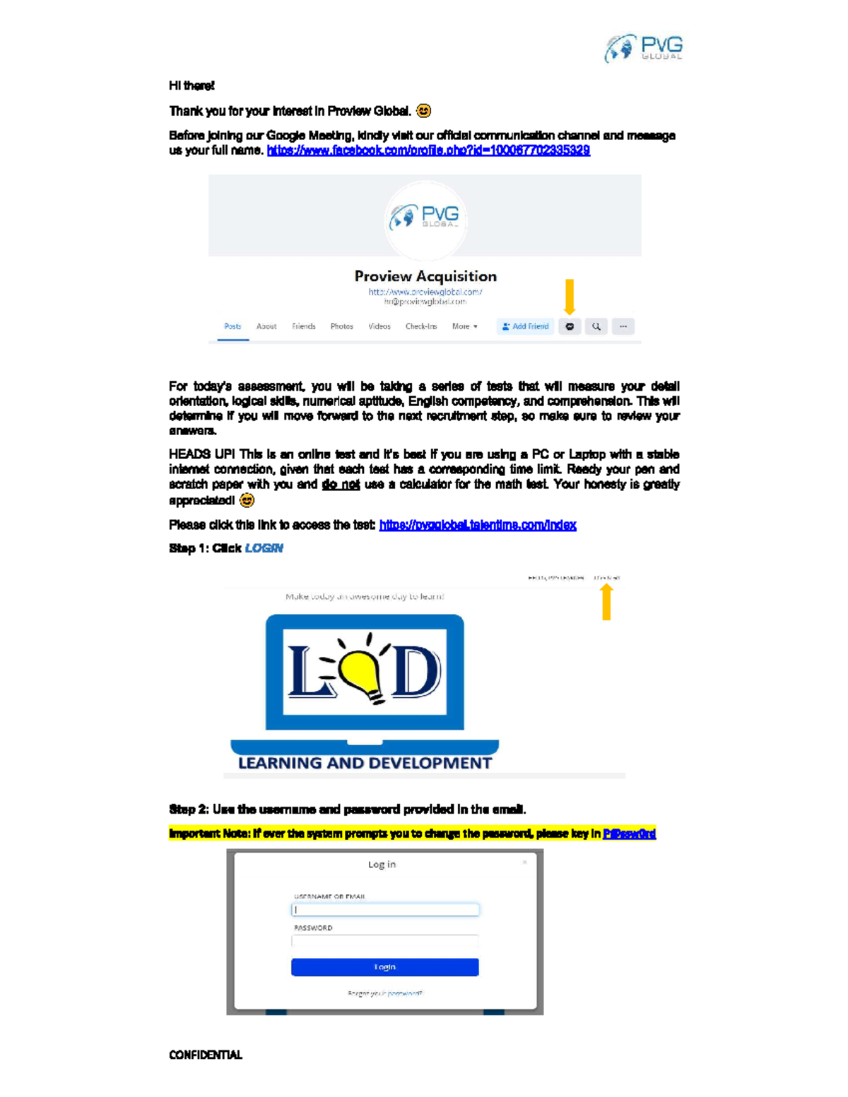 Test Instructions for PVG GLOBAL Recruitment Assessment - Studocu