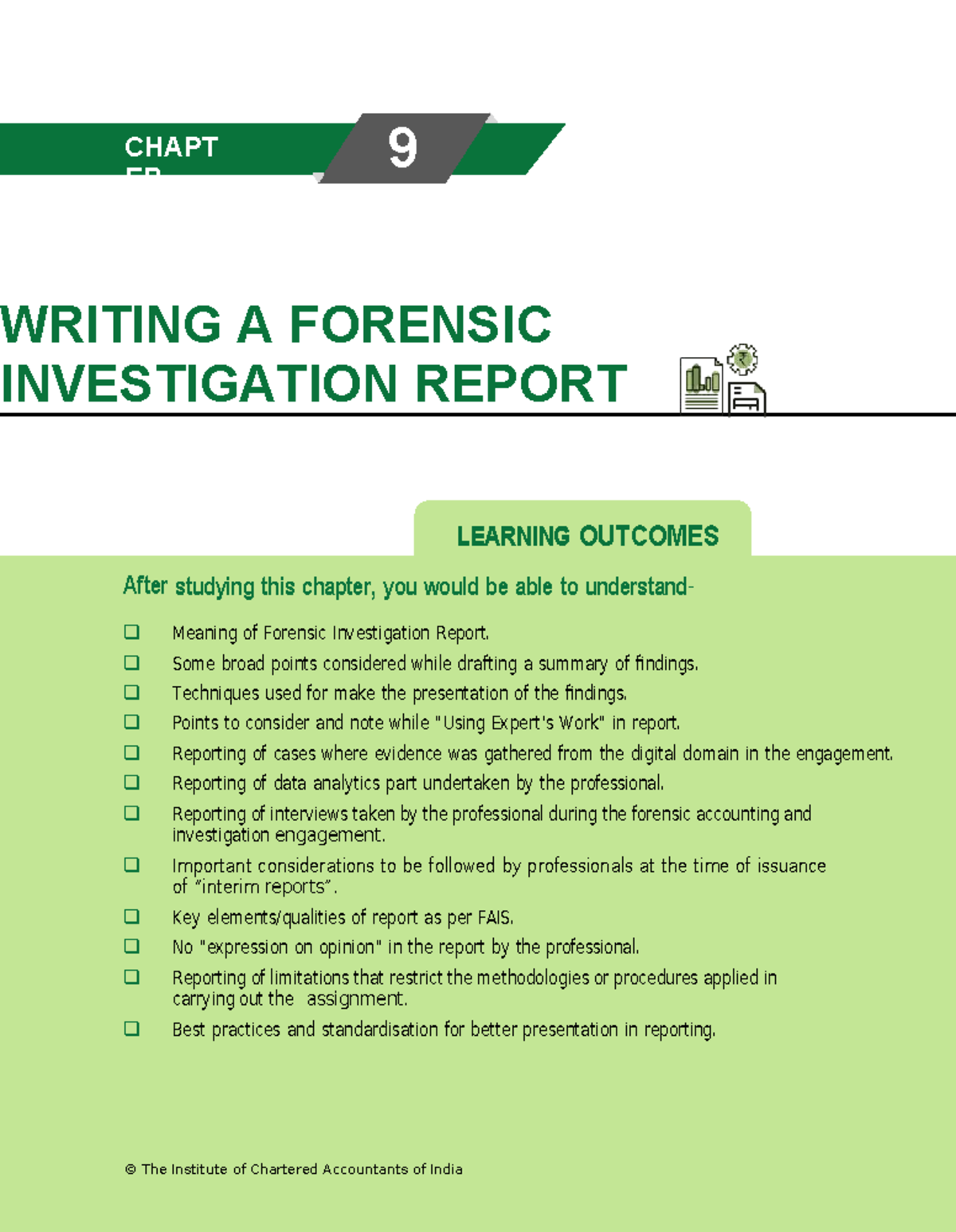 M1 - C09 - Forensic Investigation Report Writing Guidelines - Studocu