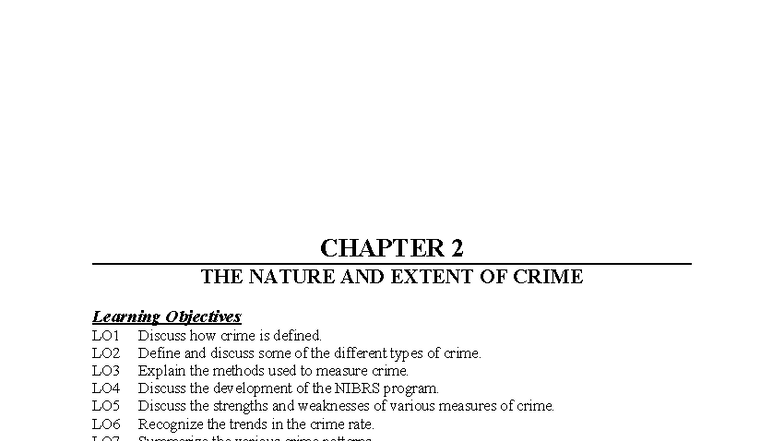 CHAPTER 2: THE NATURE AND EXTENT OF CRIME - Key Concepts and Learning ...