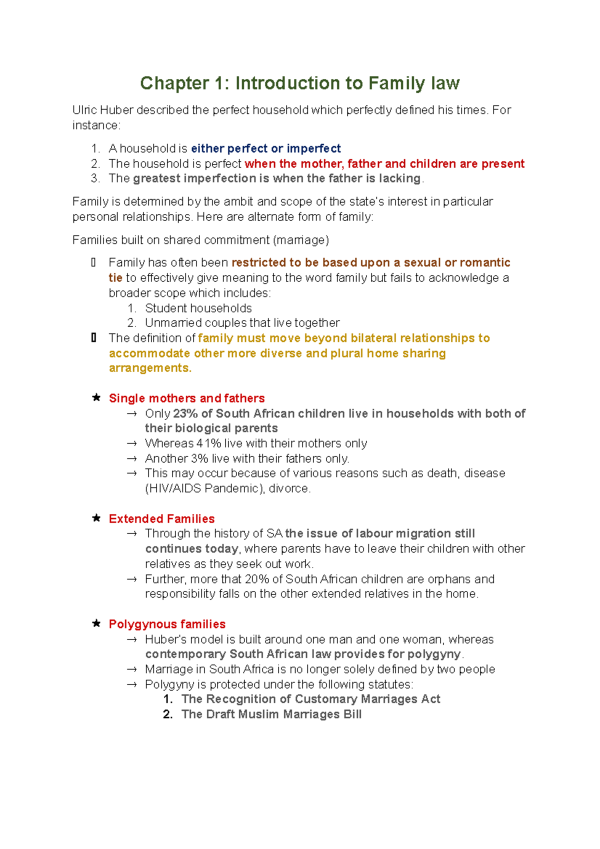 Topic 1 Chapter 1 - Covers basic principles of the family - Chapter 1 ...