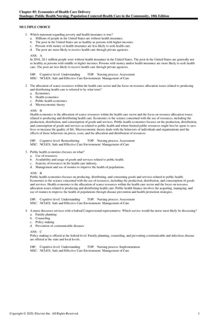 Health Economics - Study Notes & Assignments - Studocu